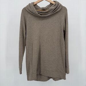 Naturals Reflections Women's Taupe Cowl Neck Long Sleeve Tunic Top Size S